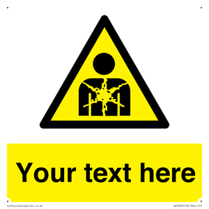 Custom Warning substance or mixture presenting a health hazard